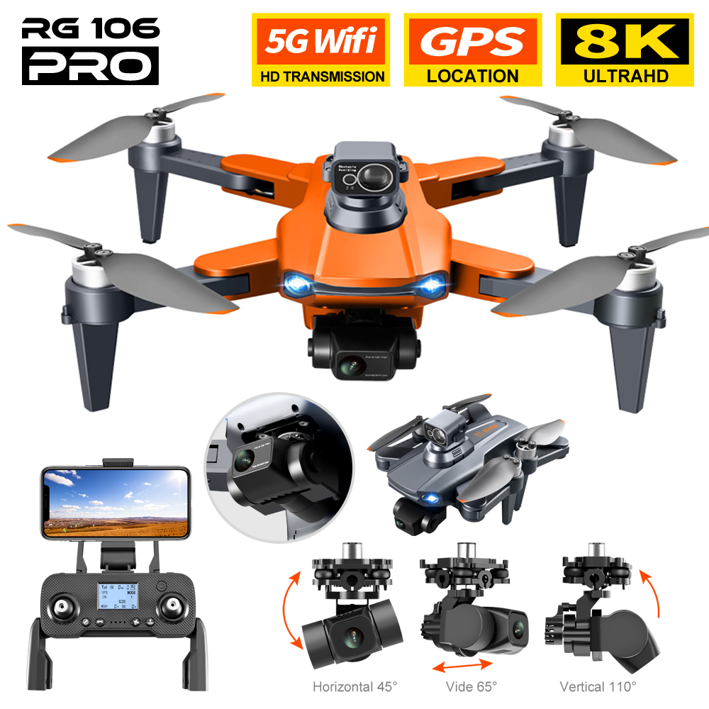 Drone Rc Fpv Manual - RG106 PRO Drone 8k Dual Kamera
