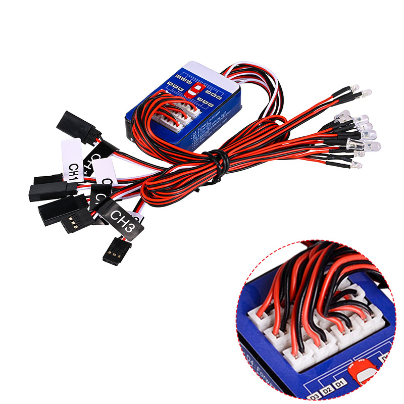 Rc Drift Car Kit - RC 12 LED-Beleuchtungssystem-Kit Intelligente Simulationslichter 1/10
