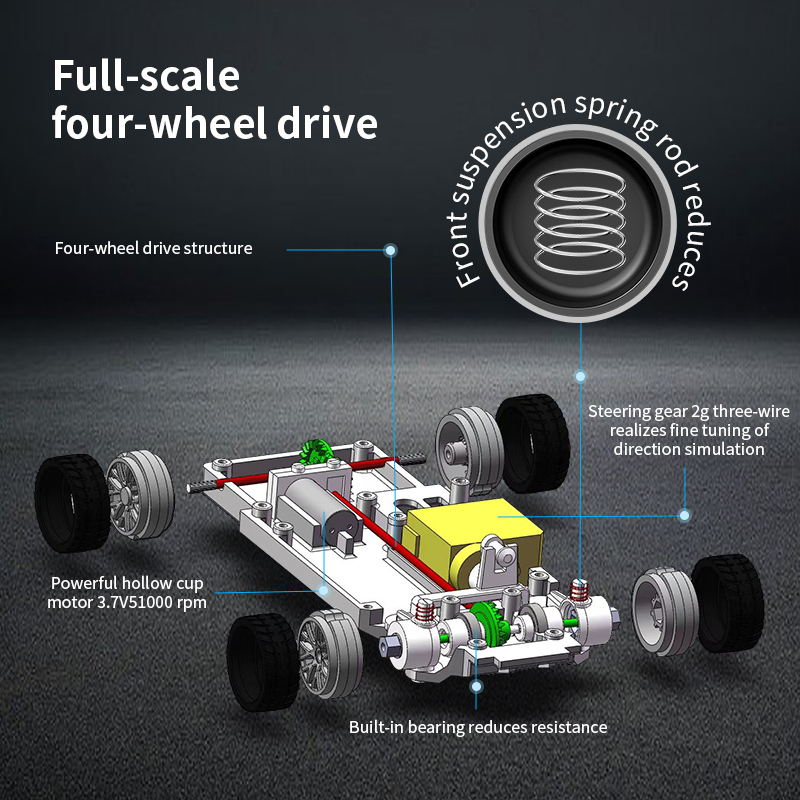 Verbessertes Gyro 1/43 RC Drif – Rc Drift Car Kit Bewertung und Preis