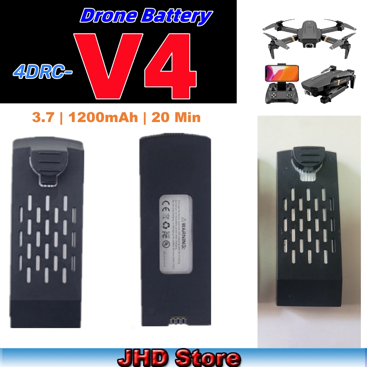 JHD Bateria 4DRC V4 Batterie 3 – Drone Rc V4 Bewertung und Preis