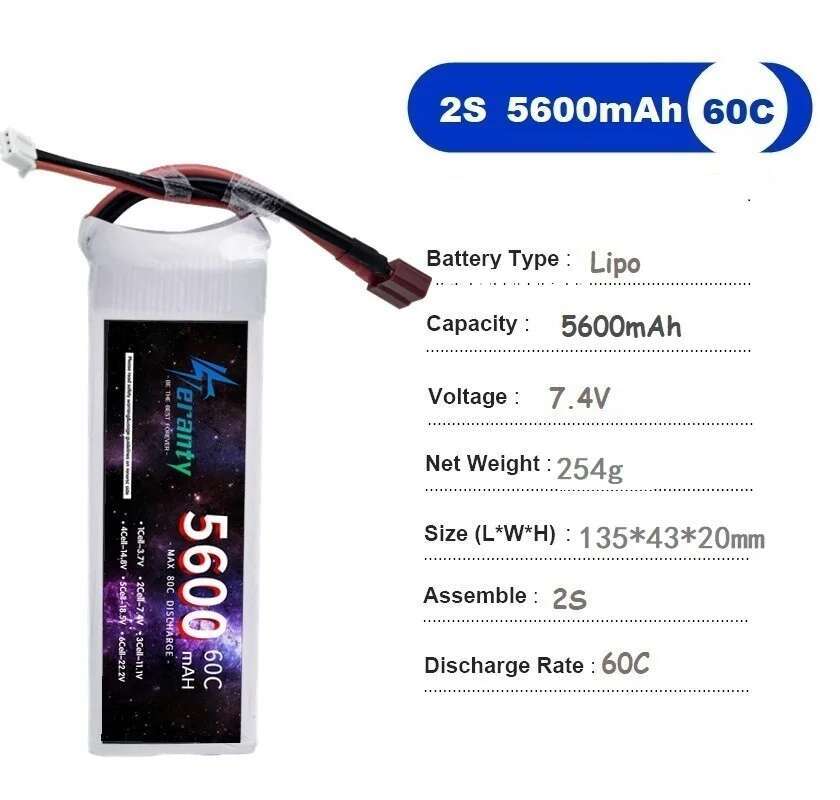 TERANTY 5600MAH 60C 2S 3S 4S 6 – Rc Drift Car Kit Bewertung und Preis