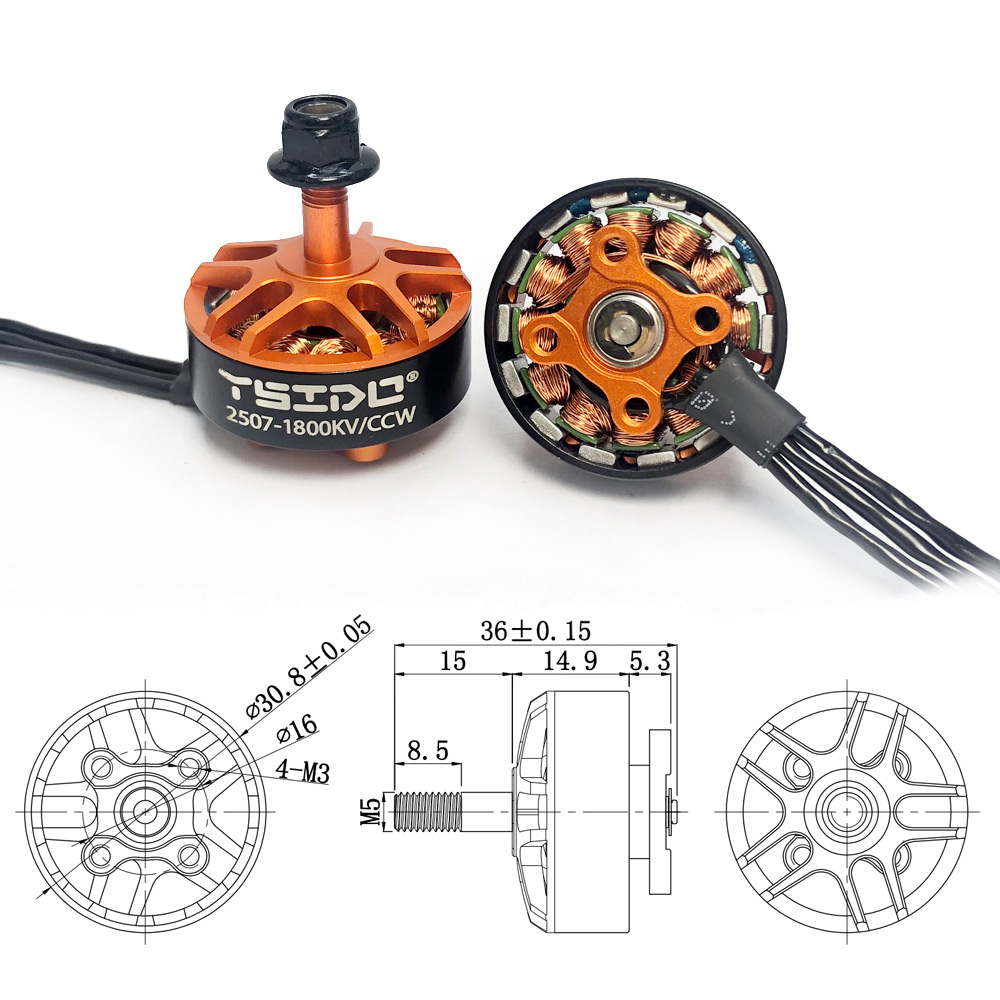 YSIDO 2507 1800KV 3-6S Bürsten – Drone Reaper Rc Bewertung und Preis